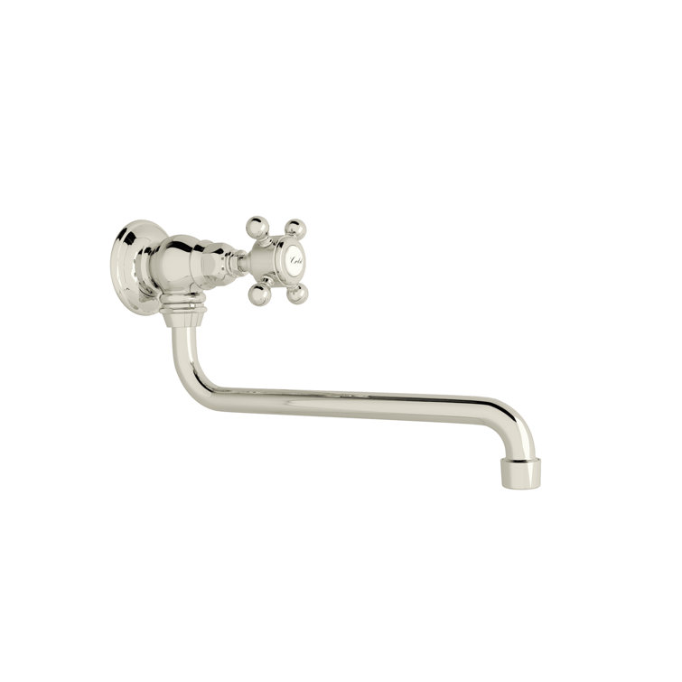 Polished Nickel Wall-Mounted Brass Pot Filler Faucet