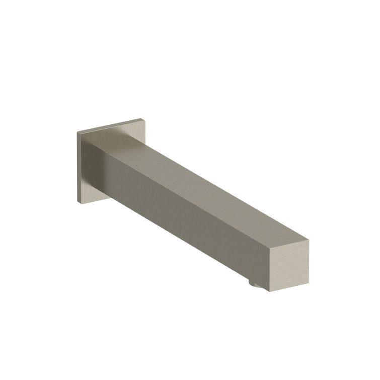 Sleek Brushed Nickel Wall Mounted Tub Spout