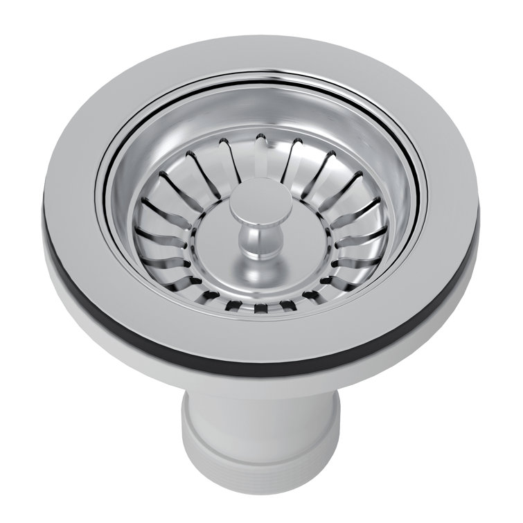 Polished Chrome Modern Basket Strainer Drain