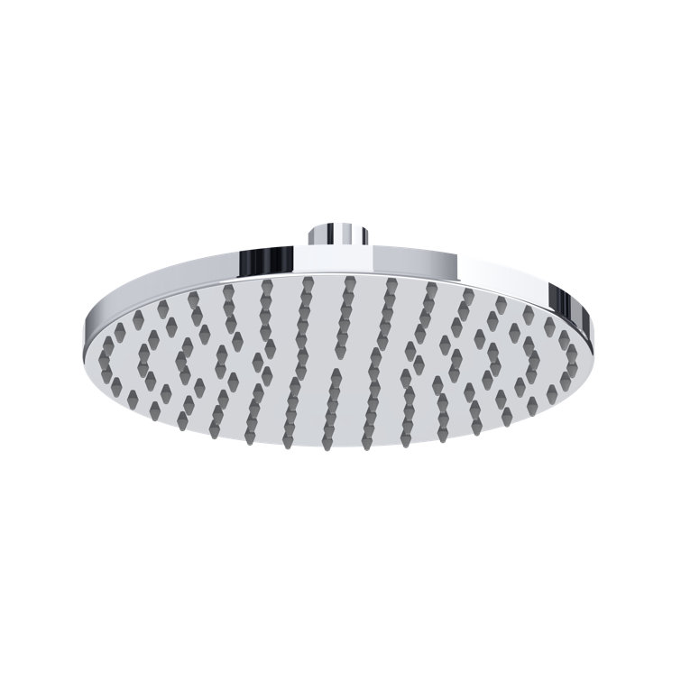 Chrome 8-inch Rain Showerhead with Polished Nickel Finish