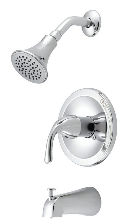 Chrome Single-Handle Tub and Shower Faucet with Handheld