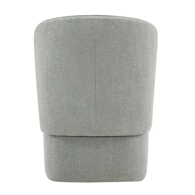 Mellow Gray Chenille Upholstered Swivel Dining Chair with Casters