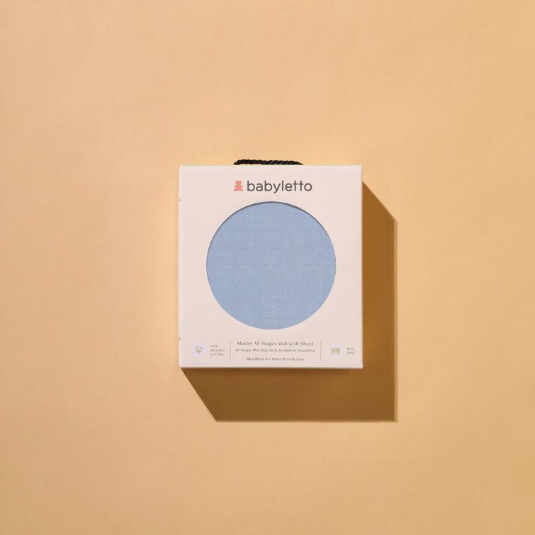 Baby Blue Organic Cotton Fitted Crib Sheet