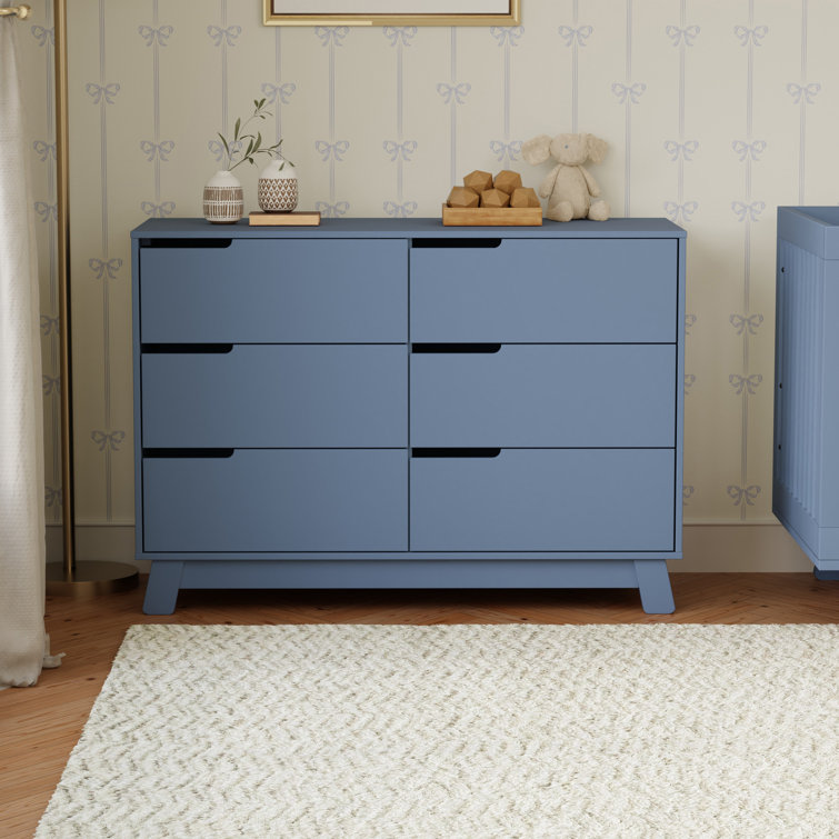 Hudson Cove Blue 48" GREENGUARD Certified Double Dresser with Drawers