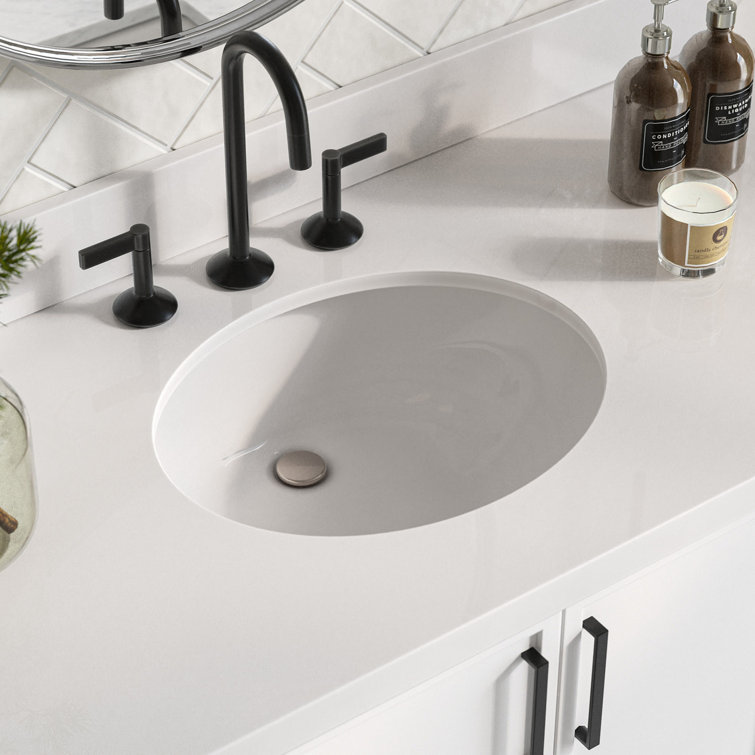White Solid Wood Single Sink Bathroom Vanity with Quartz Top
