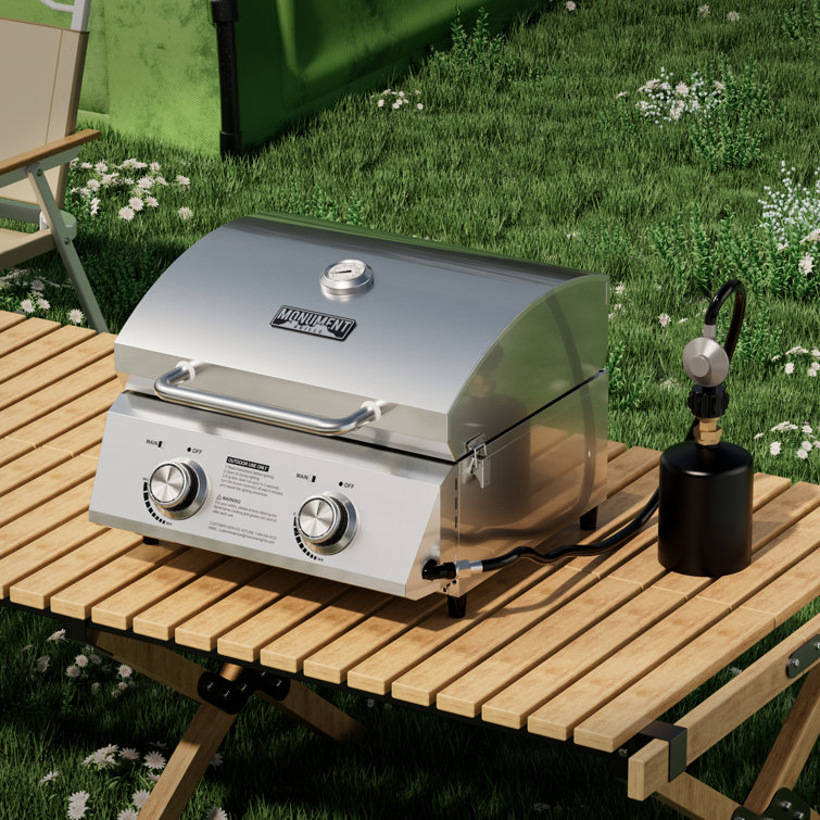 Monument Grills 22" Stainless Steel Tabletop Propane Gas Grill