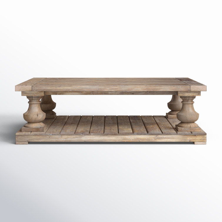 Stratford Gray and Brown Reclaimed Wood Rectangular Coffee Table