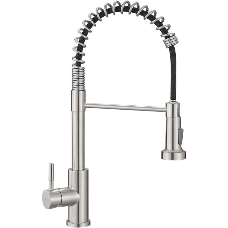 Brushed Nickel Single Handle Pull Down Kitchen Faucet