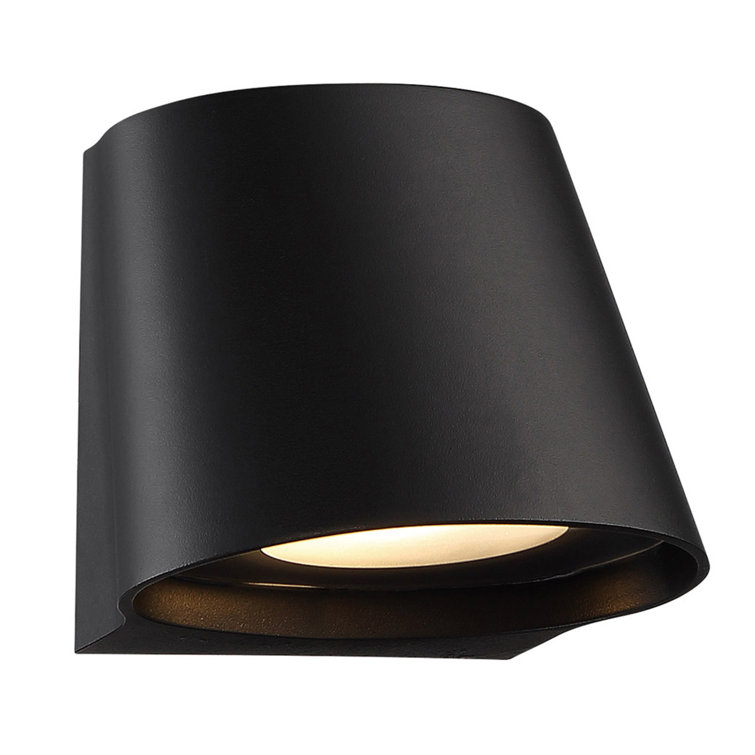 Black Dimmable LED Outdoor Wall Sconce