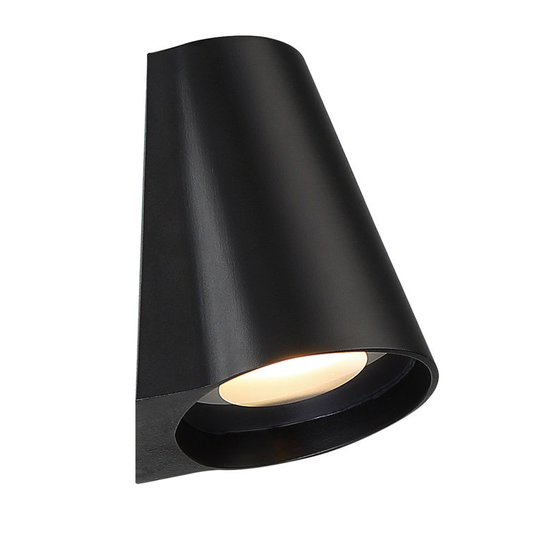 Black Dimmable LED Outdoor Wall Sconce