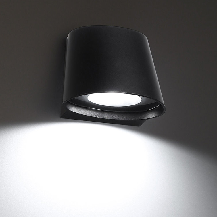 Black Dimmable LED Outdoor Wall Sconce