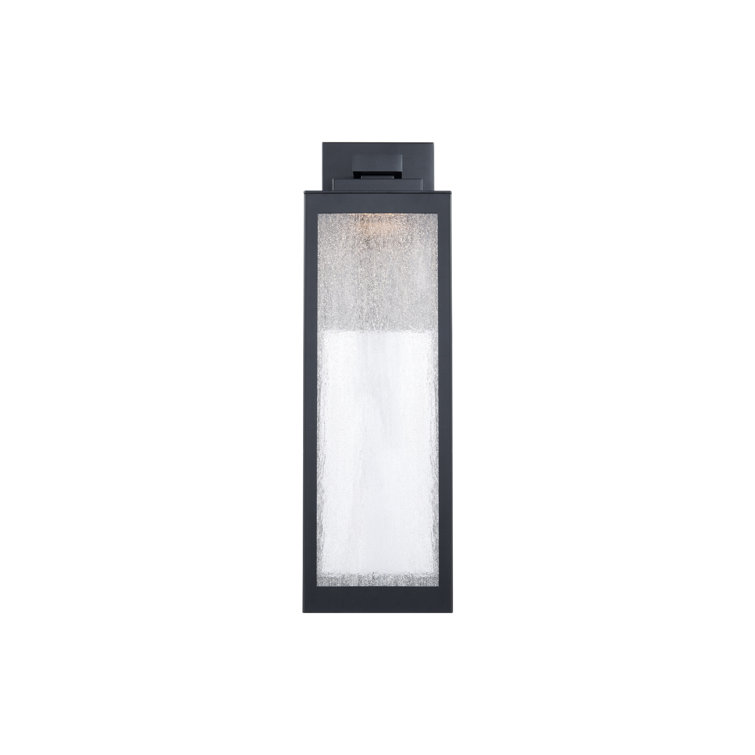 Black Aluminum LED Wall Sconce with Clear Glass Shade