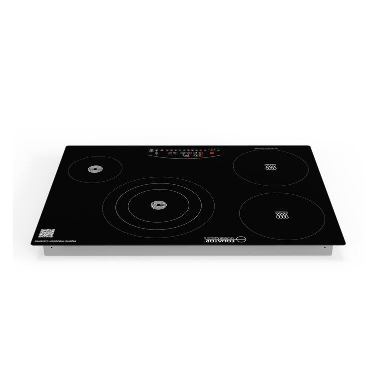 Equator 30" Black Ceramic-Induction 4 Burner Cooktop with Touch Control