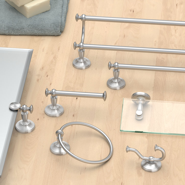 Satin Nickel 24'' Wall Mounted Towel Bar