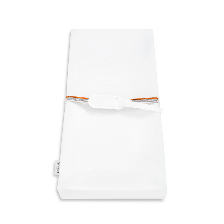 White PVC-Free PEVA 4-Sided Contoured Baby Changing Pad