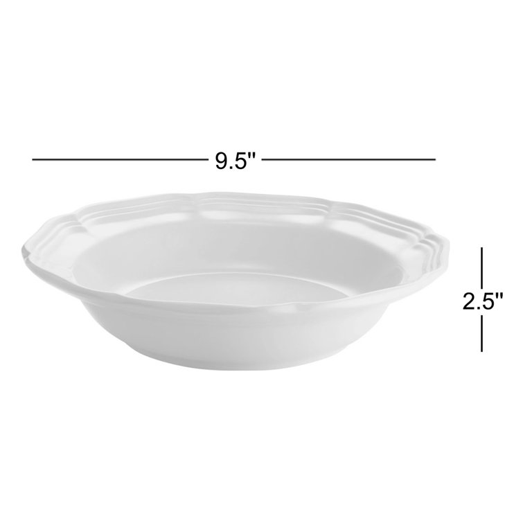 French Countryside Stoneware Soup Bowl with Scalloped Edges