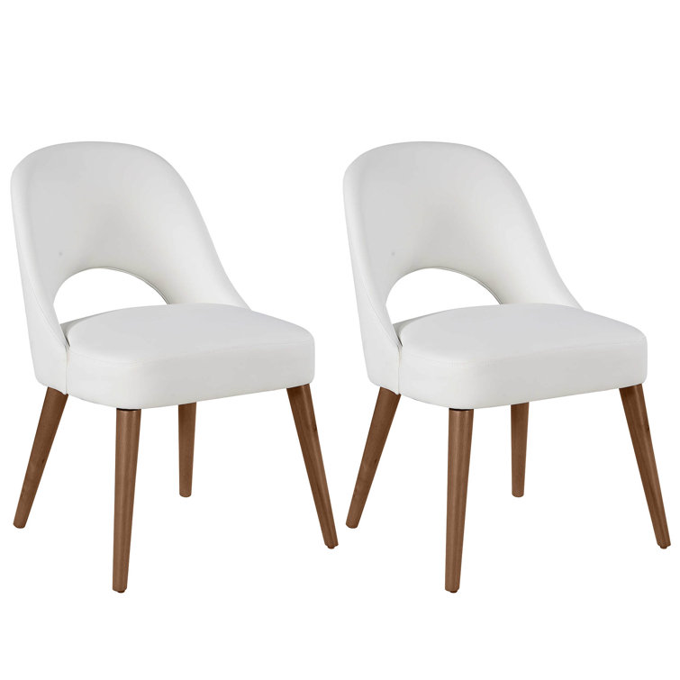 Modern White Marble Top Dining Table with Wooden Base and Chairs