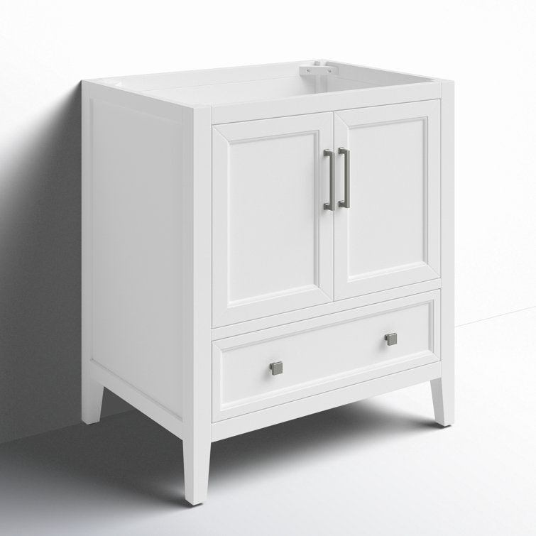Everette 30'' White Solid Wood Single Bathroom Vanity