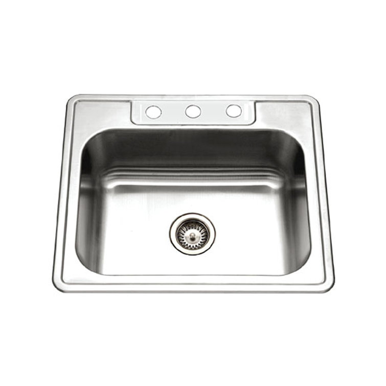 Houzer Stainless Steel Topmount Single Bowl Kitchen Sink