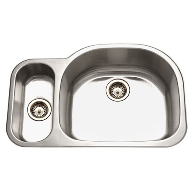 Medallion 33'' Stainless Steel Double Bowl Undermount Kitchen Sink