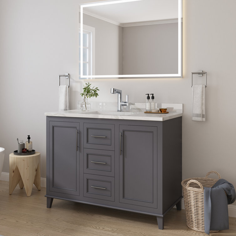 Chrome Single Hole Bathroom Faucet with Lever Handle