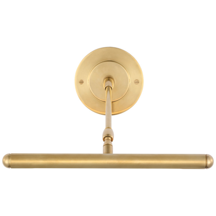 Emery 12" Hand-Rubbed Antique Brass Adjustable Picture Light