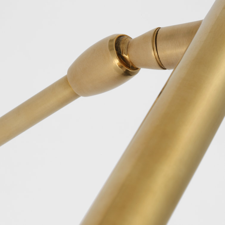 Emery 12" Hand-Rubbed Antique Brass Adjustable Picture Light
