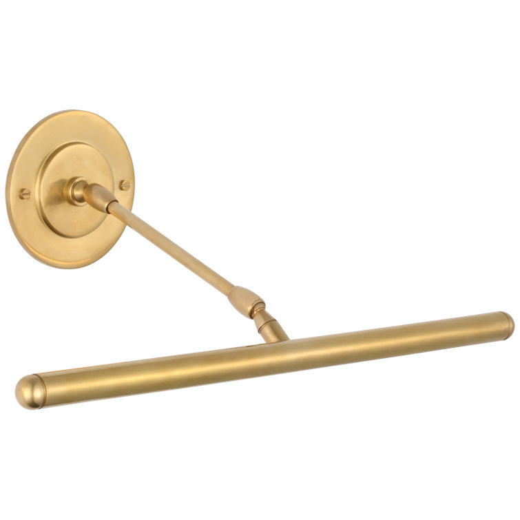 Emery 18-Inch Hand-Rubbed Antique Brass Adjustable Picture Light