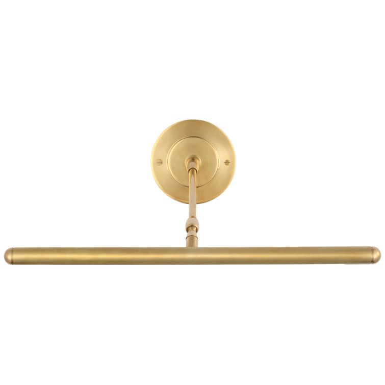 Emery 18-Inch Hand-Rubbed Antique Brass Adjustable Picture Light