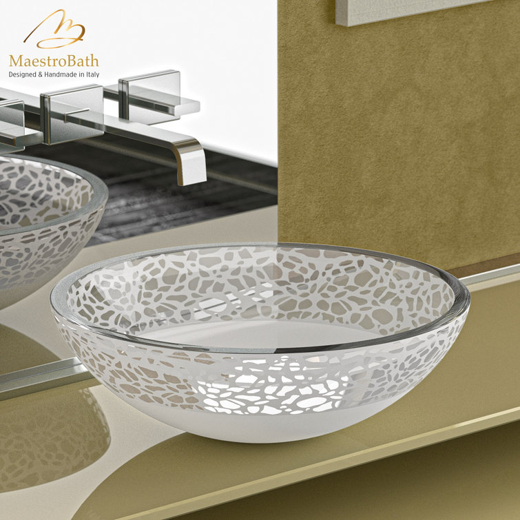 Atelier 16'' White Mat Glass Circular Vessel Sink