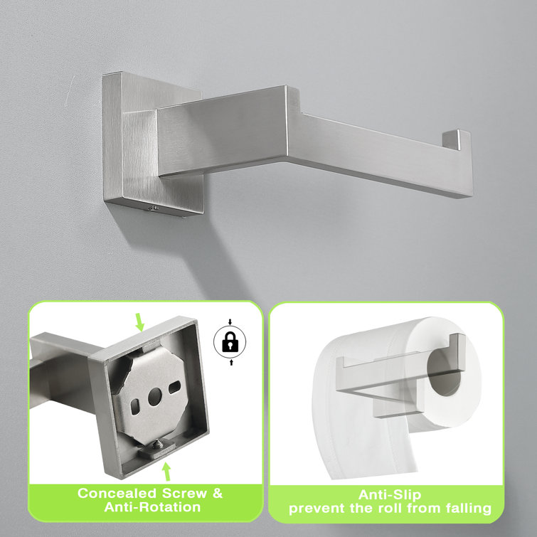 Matte Black Stainless Steel Wall Mounted Toilet Paper Holder