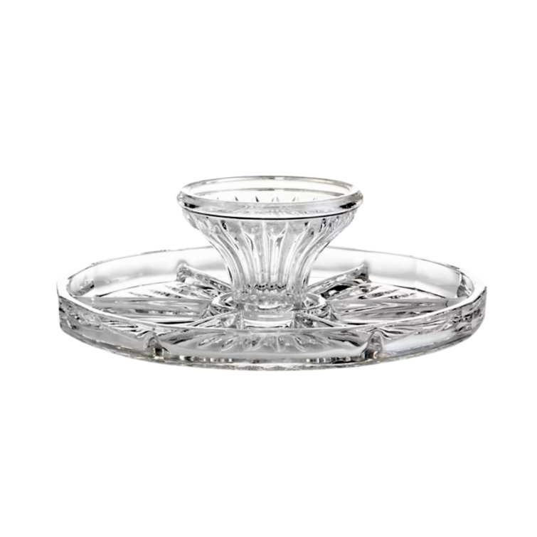 Clear Crystal Pedestal Cake Stand with Dome