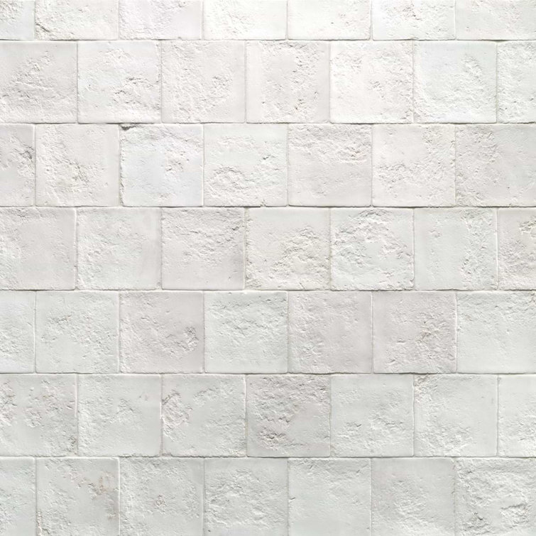 Matte White Textured Ceramic 5x5 Wall Tile