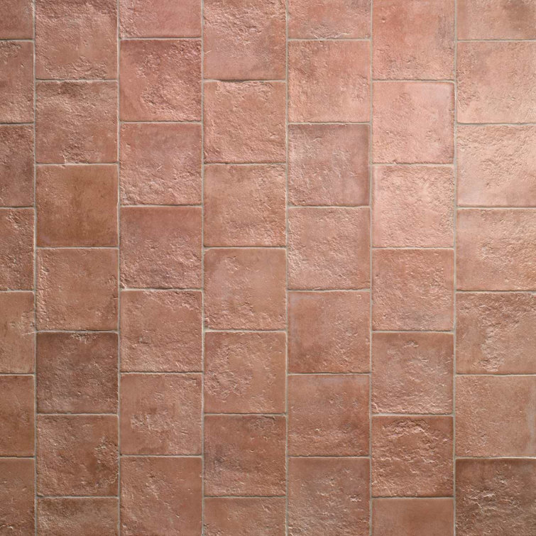 Terracotta Textured Ceramic Wall Tile for Kitchen and Bathroom