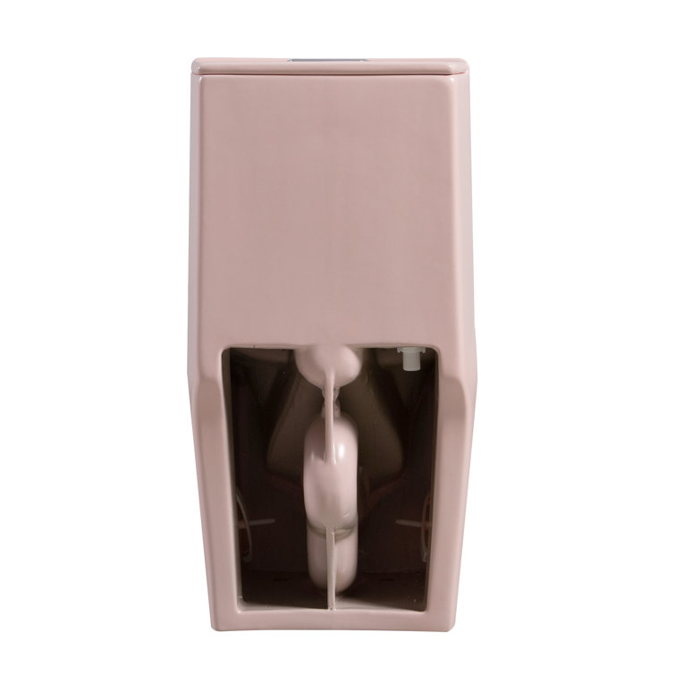 Matte Pink Elongated Dual Flush One-Piece Toilet
