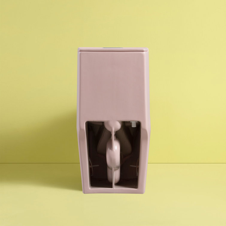 Matte Pink Elongated Dual Flush One-Piece Toilet