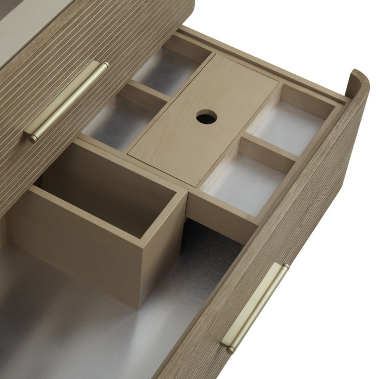 Lucian 48" Pebble Oak Single Vanity with Brass Hardware