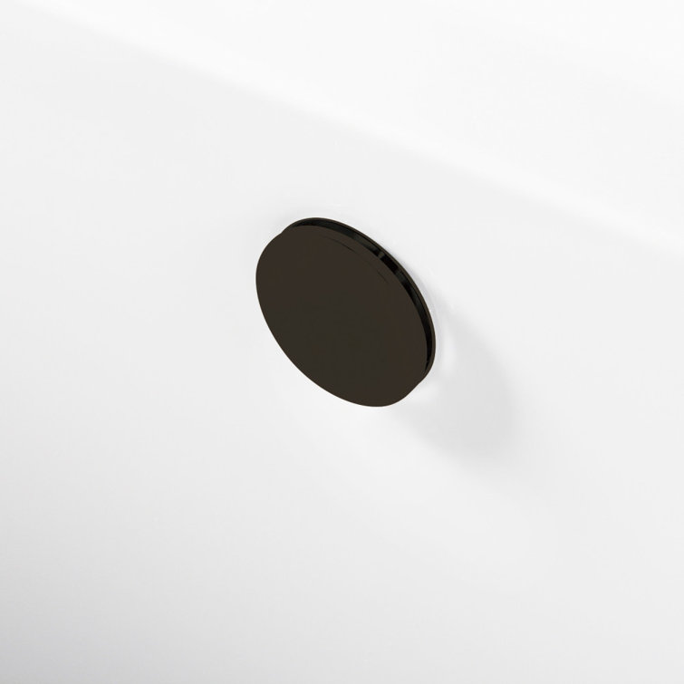 66-Inch Glossy White Acrylic Freestanding Tub with Oil Rubbed Bronze Drain