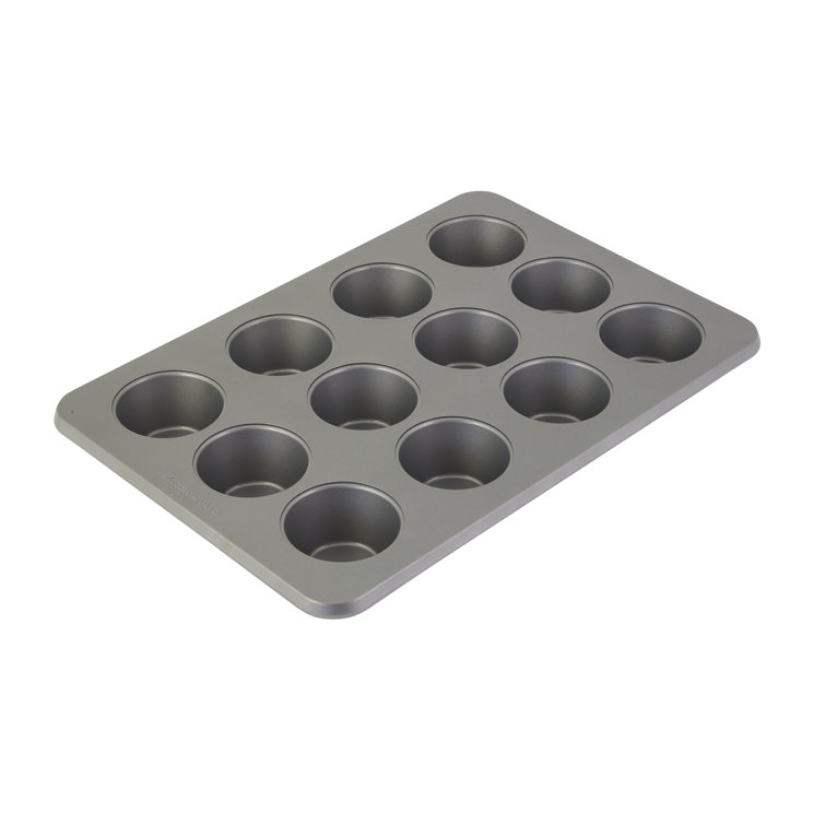 12-Cup Nonstick Aluminized Steel Muffin Pan, Silver