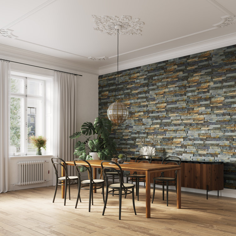 Sunset Multicolor Slate 6x12 Textured Wall Tile