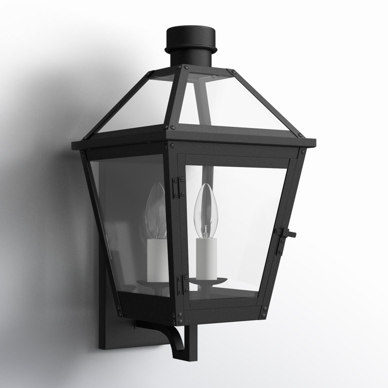 Chapman & Myers Hyannis Classic Textured Black Outdoor Wall Lantern
