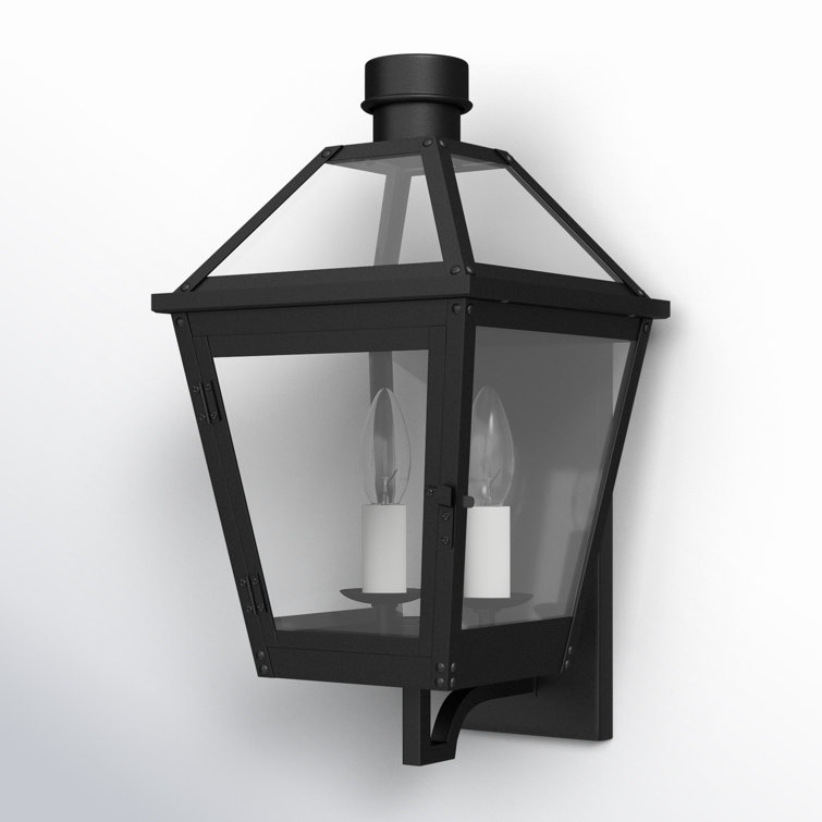 Chapman & Myers Hyannis Classic Textured Black Outdoor Wall Lantern