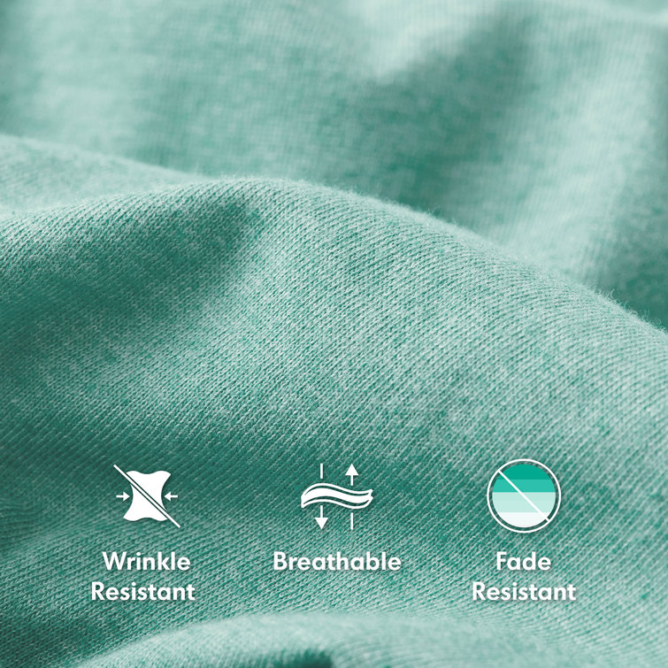 Aqua Twin Polyester Jersey Knit Sheet Set