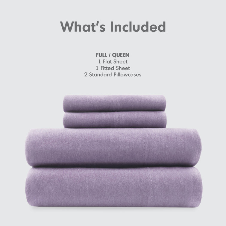 Purple Queen Jersey Knit Cotton Blend Sheet Set