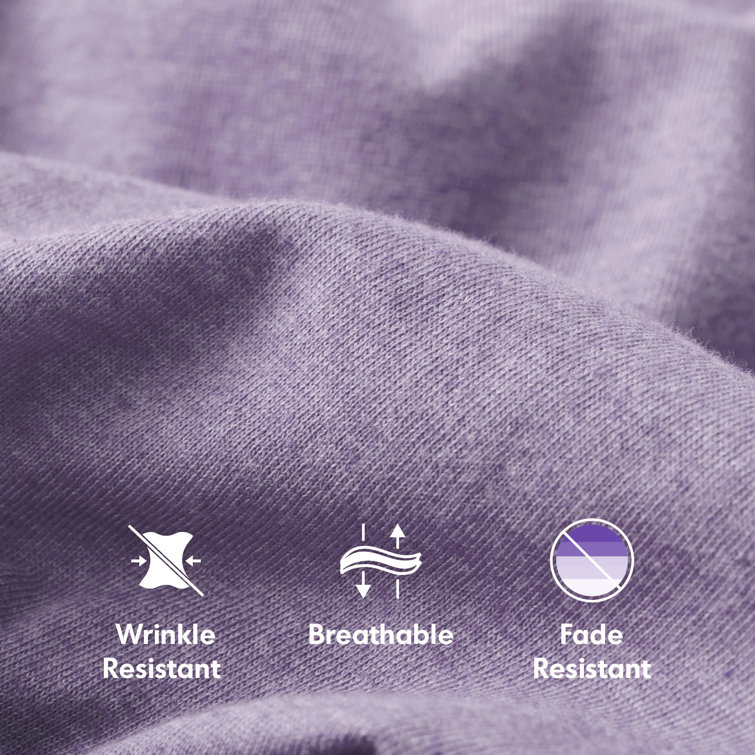 Twin XL Purple Jersey Knit Polyester Sheet Set