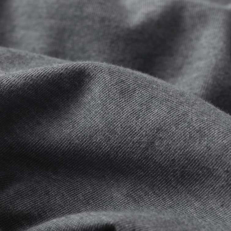 Dark Grey Full Cotton Blend Jersey Knit Sheet Set