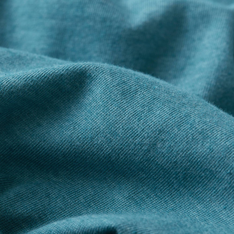 Teal Twin Jersey Knit Polyester Sheet Set