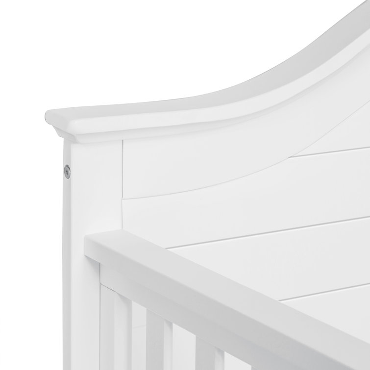 White Pine 4-in-1 Convertible Crib with Shiplap Headboard