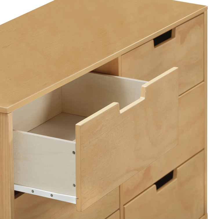 Honey Wood 6-Drawer Double Nursery Dresser