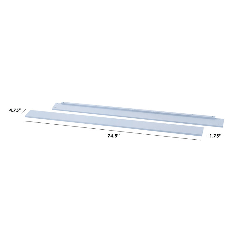 Powder Blue Painted Pine Wood Full Bed Rails